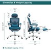 ALEXOUN High-Back Mesh Rolling Swivel Reclining Home Office Chairs with Wheels,Comfortable Headrest,Lumbar Support,for Home,Office,Student - 3 of 4