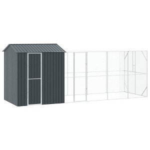 vidaXL Bird Cage Anthracite 416.5 x 103 x 142 cm Galvanized steel - 1 of 4