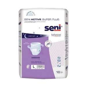 Seni Active Super Plus Disposable Underwear Pull On with Tear Away Seams Large, S-LA18-AP1, Heavy - 1 of 4