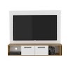 56.1" FSC Certified Manufactured Wood Entertainment Center with 2 Doors and 4 Shelves for Living Room and Bedroom - 3 of 4