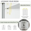 LunaLulinlk White Triangle Bathroom Storage Cabinet with Adjustable Shelves, Freestanding Floor Cabinet for Home Kitchen - 3 of 4