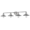 Casa 4-Light Vanity Fixture - Modern Steel Design, Dimmable, Damp Rated, 36.5" Wide - 3 of 3