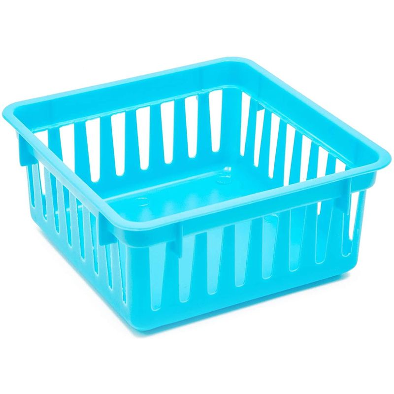 Bright Creations 12 Pack 6 Colors Plastic Pen & Pencil Storage Baskets Trays for Classroom Organizer Drawers Shelves Closet and Desk, 3 of 8
