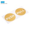 Unique Bargains PVC Self-Adhesive Waterproof Store Round Push Pull Door Sign 2 Set - 3 of 4