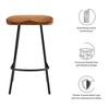 Modway Concord Counter Stools – Set of 2 Backless Solid Wood Counter Height Stools with Square Seat and Footrests - 2 of 4