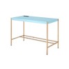 HomeRoots 42" Baby Blue and Gold Writing Desk - 4 of 4