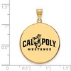Black Bow Jewelry 14k Yellow Gold Plated Sterling Silver California Polytechnic State Mustangs NCAA Extra Large Pendant - 2 of 3