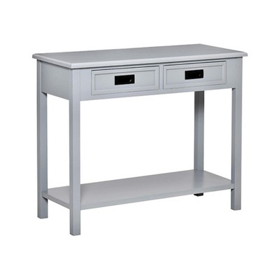 Vtec Trading Gray Console Table With Storage Drawers