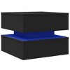 vidaXL Coffee Table Black Engineered wood Low Coffee Table Square - 2 of 4