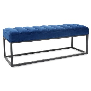 NicBex Modern 53.5" Bedroom Bench Velvet Accent Stool with Metal Base for Entryway and Living Room - 1 of 4