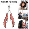 Unique Bargains Toe Nail Clippers Professional Nail Clipper Kit for Travel or Home Pink Stainless Steel - 2 of 4