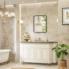 GlasFlength Decorative Wall Mirrors Full Length Mirrors Bathroom Wall Mirror Contemporary Design Durable For Vanity, Black, 35.4"*23.6"*1.3" - 2 of 4