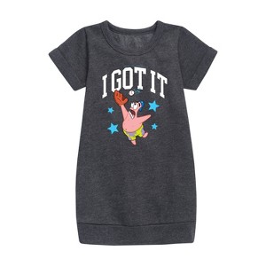 - SpongeBob SquarePants - I Got It Graphic Short Sleeve Fleece Dress - 1 of 4