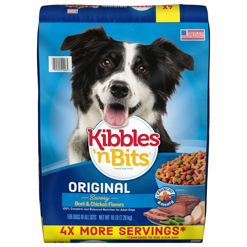 Kibbles 'n Bits Original Savory Beef & Chicken Flavors Adult Complete & Balanced Dry Dog Food, 1 of 11