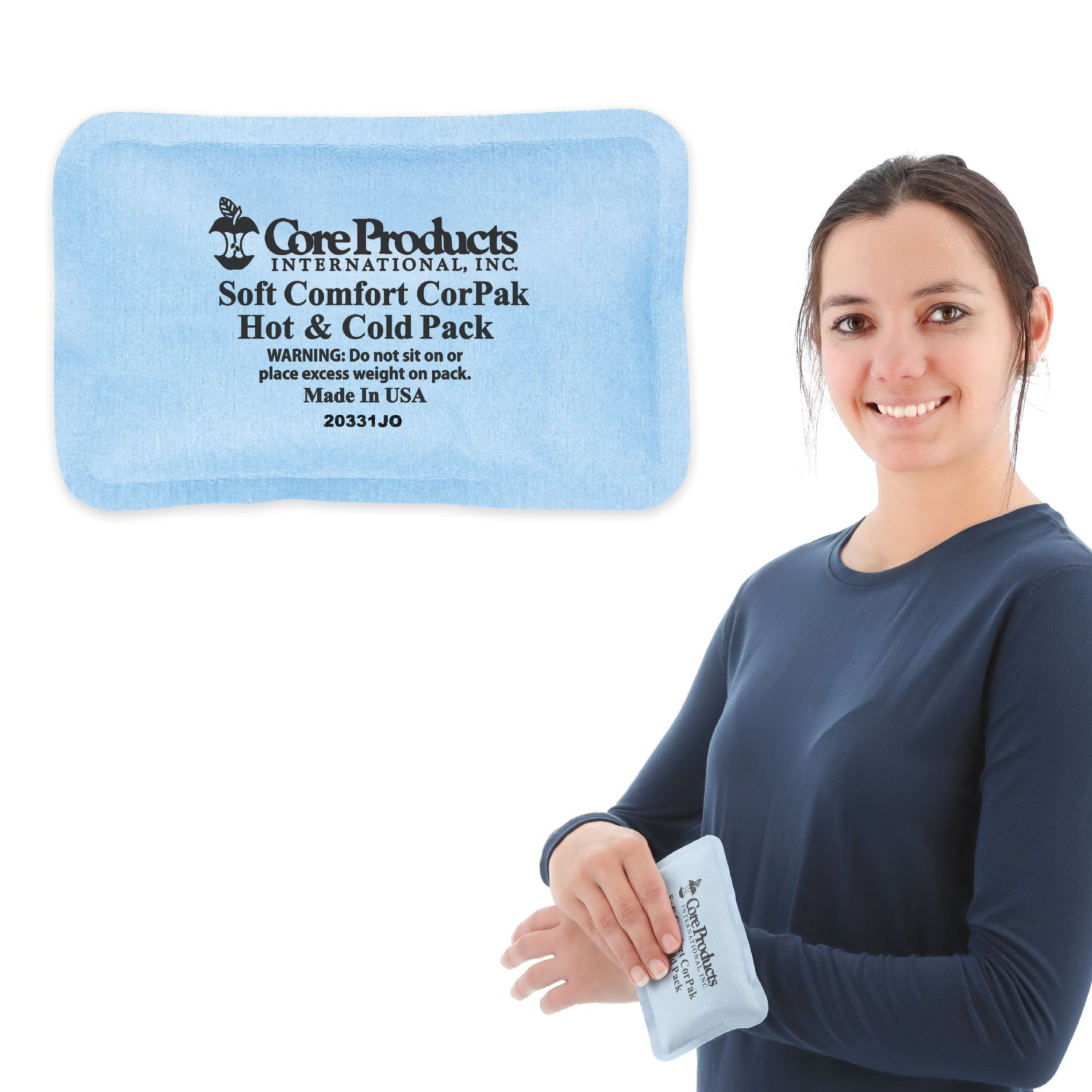 Core Products Soft Comfort CorPak – Reusable Hot & Cold Therapy Pack, Ice Pack for Injuries, No-Frost Compress for Muscle, Back & Joint Pain Relief