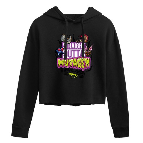 Women's - Teenage Mutant Ninja Turtles Mutant Mayhem - Straight Outta Mutagen Cropped Graphic Hoodie - image 1 of 2