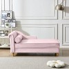 PAGED Modern Velvet Accent Lounge Chair with Storage & Gold Feet,Upholstered Chaise Sleeper Chair for Living Room,Bedroom - 4 of 4