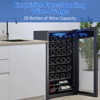 28 Bottle Compressor Wine Cooler, Freestanding Beverage Refrigerator with Digital Temperature Control & Double-Layer Glass Door - 2 of 4
