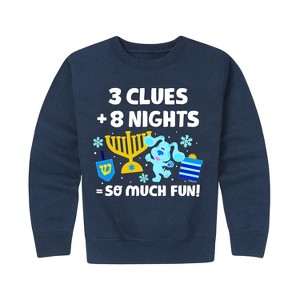 Boys' - Blue's Clues & You! - A Blue Christmas Graphic Long Sleeve Fleece Sweatshirt - 1 of 4