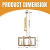 DAKAFUL 6-Light 21.7'' Square / Rectangle Candle-Style Geometric Chandelier for Dining Room, Kitchen or Hallway - Gold - 4 of 4