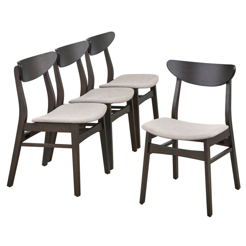 Set of 4 Parlin Dining Chairs Walnut - Buylateral, 1 of 6