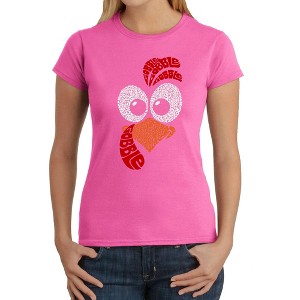 LA Pop Art Turkey Face - Women's Word Art T-Shirt - 1 of 4