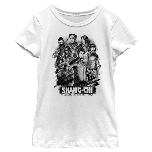 Girl's Marvel Shang-Chi and the Legend of the Ten Rings Group Sketch T-Shirt - 1 of 4