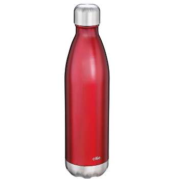 GROSCHE VENICE Eco-Friendly Glass Water Bottle with Bamboo lid and  Protective Sleeve, 22.6 fl oz Capacity, Frosted