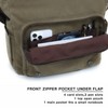 Generic Large Canvas Messenger Shoulder Bag, Army Green, 15in Laptop Capacity - 3 of 4