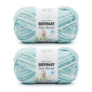 Bernat Baby Blanket Big Ball Yarn 24 Pack-Blue Green - 1 of 4