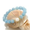 Ross-Simons 12-13mm Cultured Baroque Pearl and Milky Aquamarine Stretch Bracelet With 14kt Yellow Gold Size - 4 of 4