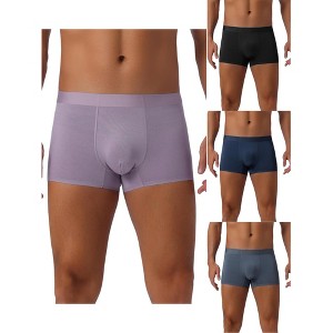 INSPIRE CHIC Men's 4 Pack Underwear Soft Solid Color Basic Boxer Briefs - 1 of 4