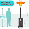 Jojoka 48,000 BTU Patio Propane Outdoor Heater with Wheels, Round Table Design, Stainless Steel Gas Heater, Tip-Over Protection - 2 of 4