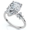 Pompeii3 Certified 3 1/3Ct Pear Diamond Engagement Ring 14k Gold or Platinum Lab Created - 3 of 4