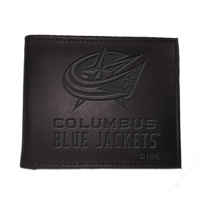 Evergreen NHL Columbus Blue Jackets Black Leather Bifold Wallet Officially Licensed with Gift Box - 1 of 1