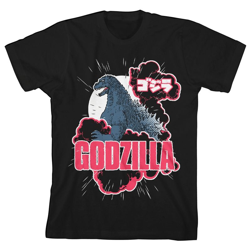 Classic Godzilla Youth Black Graphic Tee, 1 of 2
