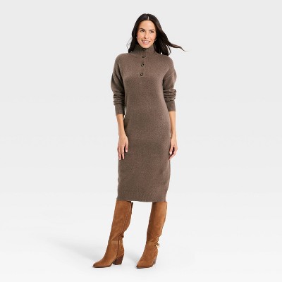 Women's Long Sleeve Midi Sweater Dress - Universal Thread