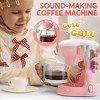 SYNCFUN Play Kitchen Toys, Pretend Play Kitchen Appliances Toy Set with Coffee Maker, Mixer, Toaster, Christmas Birthday Gift for Kids Ages 3+,Pink - image 3 of 4