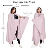 Catalonia Women Hooded Wearable Blanket Cape Cardigan Cloak Wrap Shawls Snuggy Fuzzy Fleece Cape with Hand Pockets, Woman Cozy Gift Plush Throw Wrap - 4 of 4