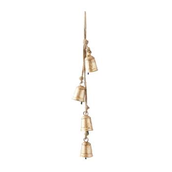 Brass Decorative Bell With Rope Detailing - Olivia & May : Target