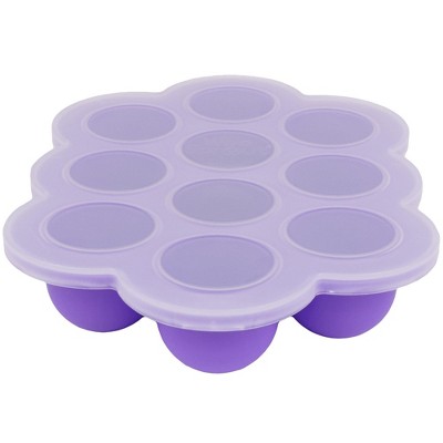 WeeSprout Silicone Freezer Tray w/ Clip on Lid Perfect Food Storage Container for Homemade Baby Food