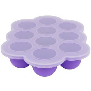 WeeSprout Silicone Freezer Tray w/ Clip on Lid Perfect Food Storage Container for Homemade Baby Food - 1 of 4