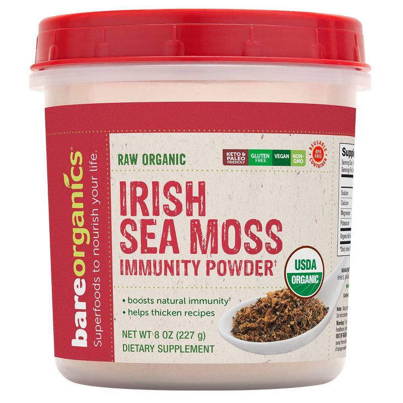 BareOrganics Irish Sea Moss Powder - 8oz, 1 of 6