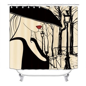 Sexy Red Lips Woman Shower Curtains for Bathroom Waterproof Fabric Bath Curtain Durable Soft Stylish Bathroom Decor 72x72 Inch - 1 of 1