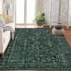 Area Rugs for Living Room Bedroom, Large Washable Rug, Vintage Floral Boho Non Slip & Low Pile Carpet Indoor Dining Room and Kids Room - 4 of 4