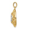 Black Bow Jewelry 14k Yellow Gold & Rhodium Filigree Guardian Angel Pendant, 18mm - 2 of 4