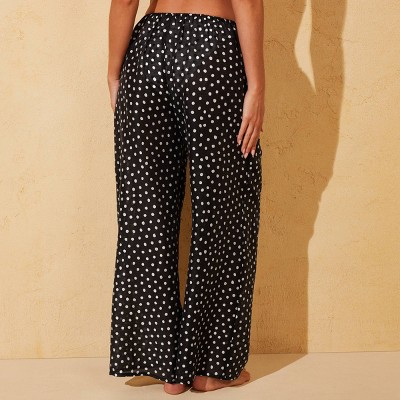Shade & Shore Women's Polka Dot High Waist Wide Leg Swim Cover Up Pants - Shade & Shore™ Black L — фото 2