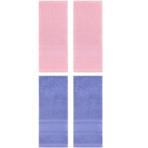 REGALWOVEN 4 Pcs Solid Cotton Soft Absorbent Waffle Design Hand Towel 13" x 29" - 1 of 4