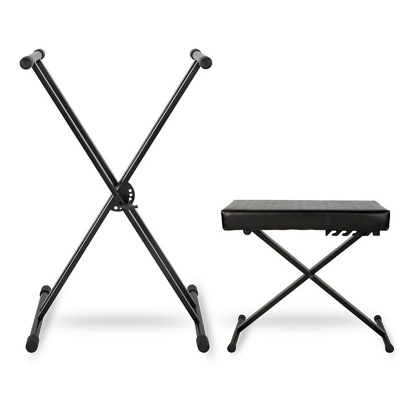 Musician's Gear KBX2 Double-Braced Keyboard Stand and Deluxe Keyboard Bench, 1 of 7
