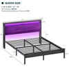 Besiost Platform Bed Frame with Charging Station, Bedframe with LED Light - 4 of 4